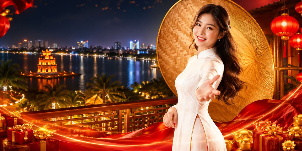 Người dùng tại Hà Nội theo dõi sự kiện thể thao trực tuyến trên điện thoại trong trang phục áo dài truyền thống